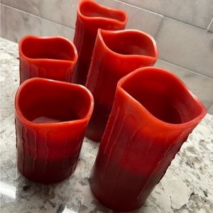 Candles, Wax Feel, Drip look, Battery Operated